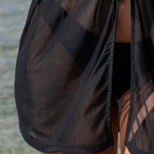 Swim Vcay Robe De Couverture En Maille Transparente Sans Manches Pour Femme