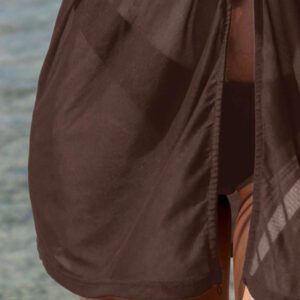 Swim Vcay Robe De Couverture En Maille Transparente Sans Manches Pour Femme