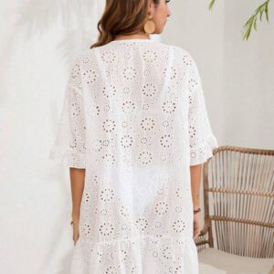 Swim Vcay Cache-maillot De Plage Brodé À Œillets Pour Femme