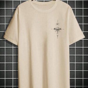 Manfinity LEGND T-shirt à col rond à manches courtes avec imprimé de montagne pour hommes, cadeau pour petit ami, pour sortir