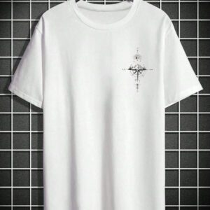 Manfinity LEGND T-shirt à col rond à manches courtes avec imprimé de montagne pour hommes, cadeau pour petit ami, pour sortir