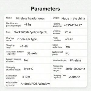 Écouteurs sans fil, écouteurs sans fil Bluetooth 5.4, sans fil pour la course, avec microphone anti-bruit ENC, casque circum-aural à graves 3D profonds, écouteurs de sport avec crochets d'oreille, compatible avec iOS/Android