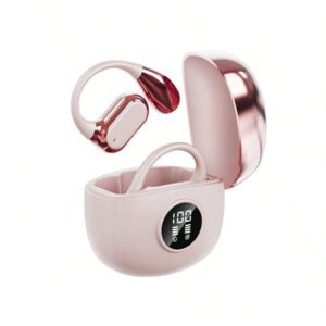 Écouteurs sans fil, écouteurs sans fil Bluetooth 5.4, sans fil pour la course, avec microphone anti-bruit ENC, casque circum-aural à graves 3D profonds, écouteurs de sport avec crochets d'oreille, compatible avec iOS/Android