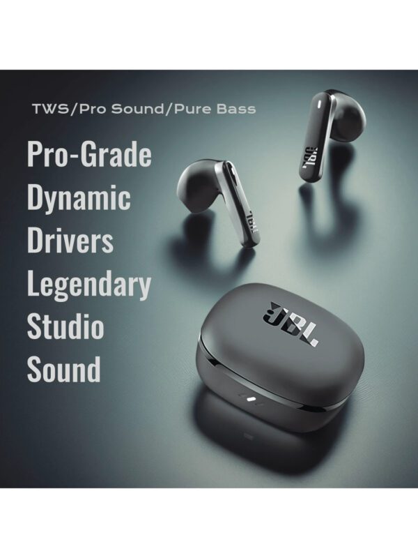 JBL Écouteurs sans fil T280TWS X3, qualité e-sport, 40 ms sans délai, double microphone ENC, réduction intelligente du bruit, chat vocal, résistance à l'eau IPX4, oscillation des oreilles, autonomie de la batterie de 28 heures, outil de positionnement précis du champ sonore – Image 2