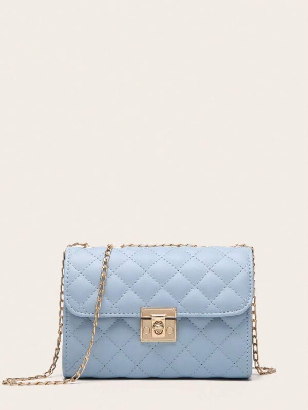 Dames Sac À Bandoulière Matelassé , À La Mode Pochette À Chaîne , Sac Porté Épaule , Sac Carré – Image 2