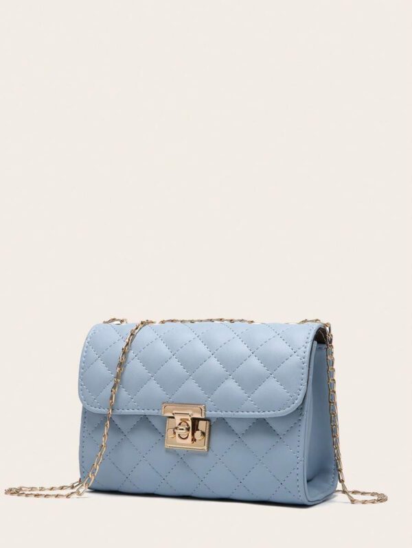 Dames Sac À Bandoulière Matelassé , À La Mode Pochette À Chaîne , Sac Porté Épaule , Sac Carré – Image 3
