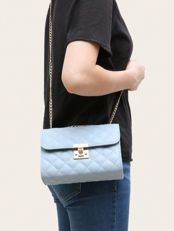 Dames Sac À Bandoulière Matelassé , À La Mode Pochette À Chaîne , Sac Porté Épaule , Sac Carré – Image 4