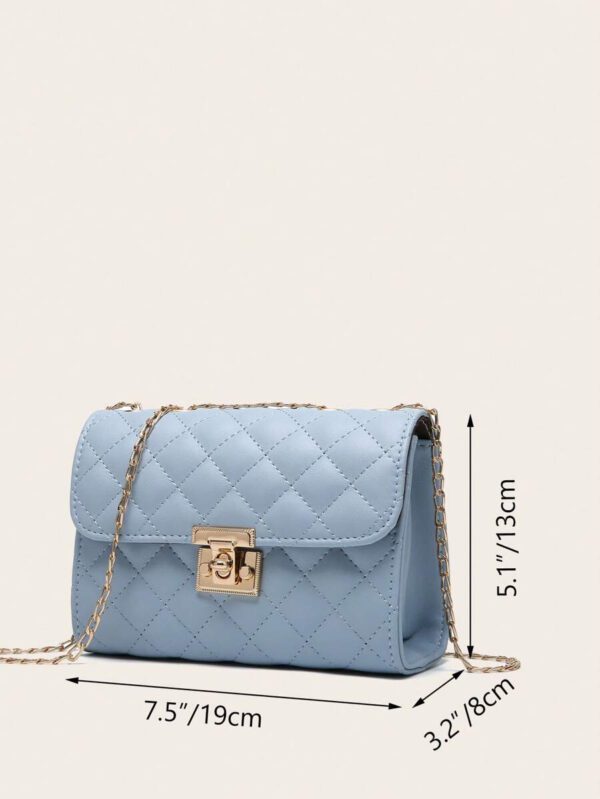 Dames Sac À Bandoulière Matelassé , À La Mode Pochette À Chaîne , Sac Porté Épaule , Sac Carré – Image 5