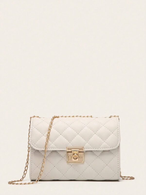 Dames Sac À Bandoulière Matelassé , À La Mode Pochette À Chaîne , Sac Porté Épaule , Sac Carré – Image 8