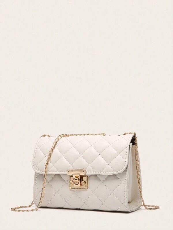 Dames Sac À Bandoulière Matelassé , À La Mode Pochette À Chaîne , Sac Porté Épaule , Sac Carré – Image 10