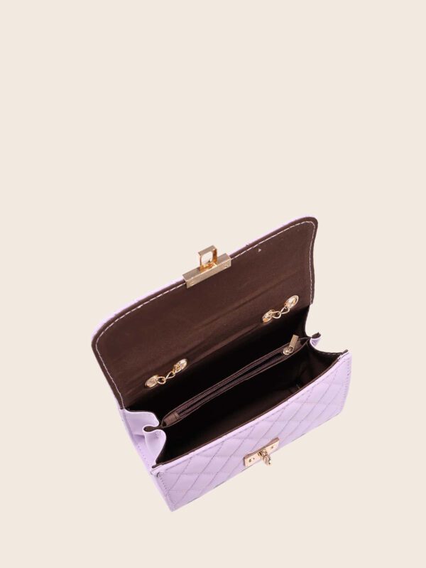 Dames Sac À Bandoulière Matelassé , À La Mode Pochette À Chaîne , Sac Porté Épaule , Sac Carré – Image 19