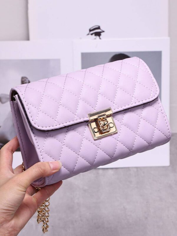 Dames Sac À Bandoulière Matelassé , À La Mode Pochette À Chaîne , Sac Porté Épaule , Sac Carré – Image 22