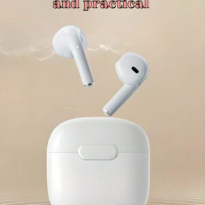 Écouteurs sans fil véritables - compatibles avec Apple et Android, microphone intégré, écouteurs résistants à la transpiration, jusqu'à 24 heures d'autonomie - blanc, écouteurs  sans fil, Airbus's, pour étui Airpuds, autonomie de la batterie (200 mAh), nom Bluetooth (TWS)