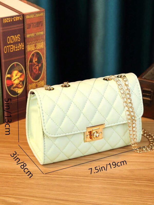 Dames Sac À Bandoulière Matelassé , À La Mode Pochette À Chaîne , Sac Porté Épaule , Sac Carré – Image 30