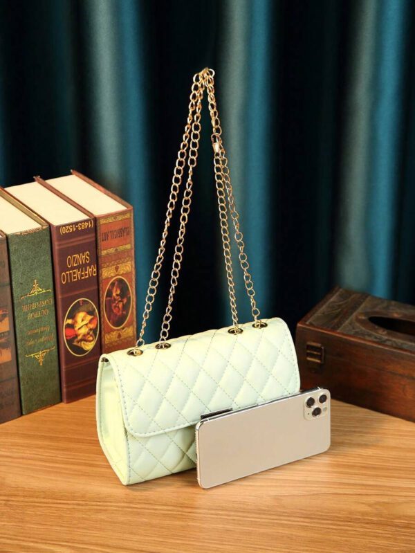 Dames Sac À Bandoulière Matelassé , À La Mode Pochette À Chaîne , Sac Porté Épaule , Sac Carré – Image 31