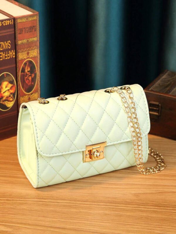 Dames Sac À Bandoulière Matelassé , À La Mode Pochette À Chaîne , Sac Porté Épaule , Sac Carré – Image 32