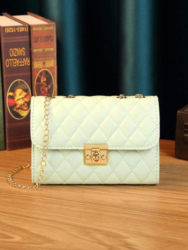 Dames Sac À Bandoulière Matelassé , À La Mode Pochette À Chaîne , Sac Porté Épaule , Sac Carré – Image 33