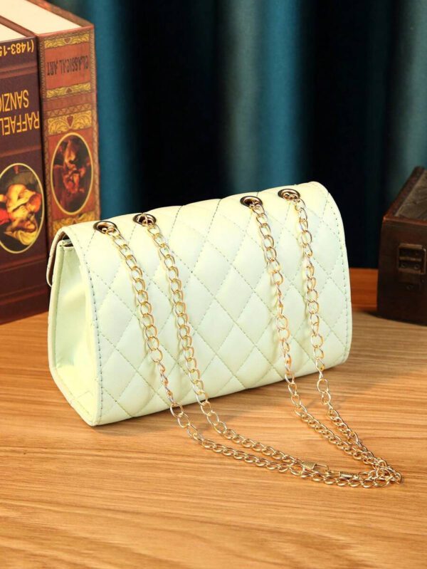 Dames Sac À Bandoulière Matelassé , À La Mode Pochette À Chaîne , Sac Porté Épaule , Sac Carré – Image 34