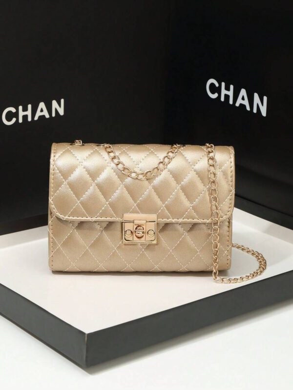 Dames Sac À Bandoulière Matelassé , À La Mode Pochette À Chaîne , Sac Porté Épaule , Sac Carré – Image 36