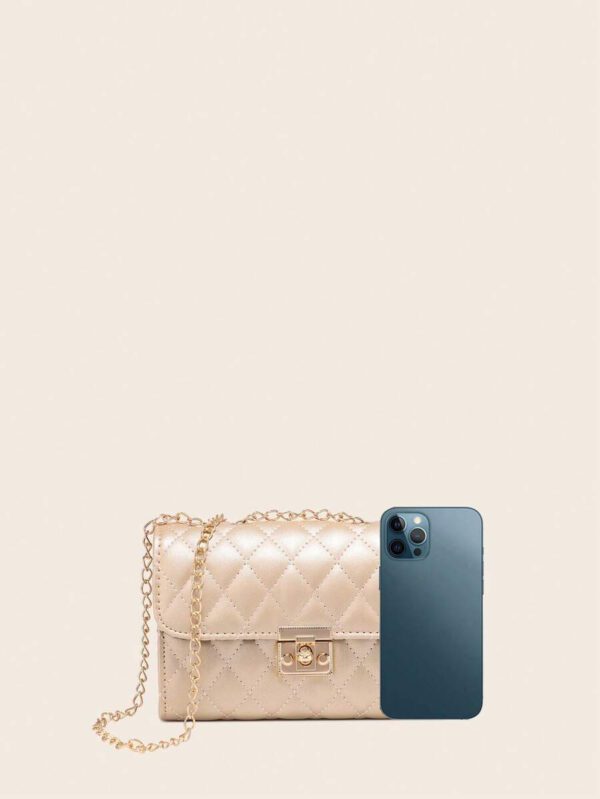 Dames Sac À Bandoulière Matelassé , À La Mode Pochette À Chaîne , Sac Porté Épaule , Sac Carré – Image 37
