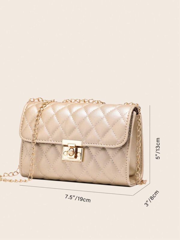 Dames Sac À Bandoulière Matelassé , À La Mode Pochette À Chaîne , Sac Porté Épaule , Sac Carré – Image 42