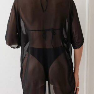 Swim Basics Kimono simple pour femmes couleur unie pour couvrir, pour un usage quotidien