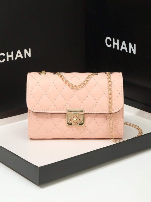 Dames Sac À Bandoulière Matelassé , À La Mode Pochette À Chaîne , Sac Porté Épaule , Sac Carré – Image 49