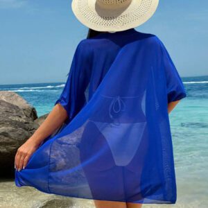 Swim Basics Kimono simple pour femmes couleur unie pour couvrir, pour un usage quotidien