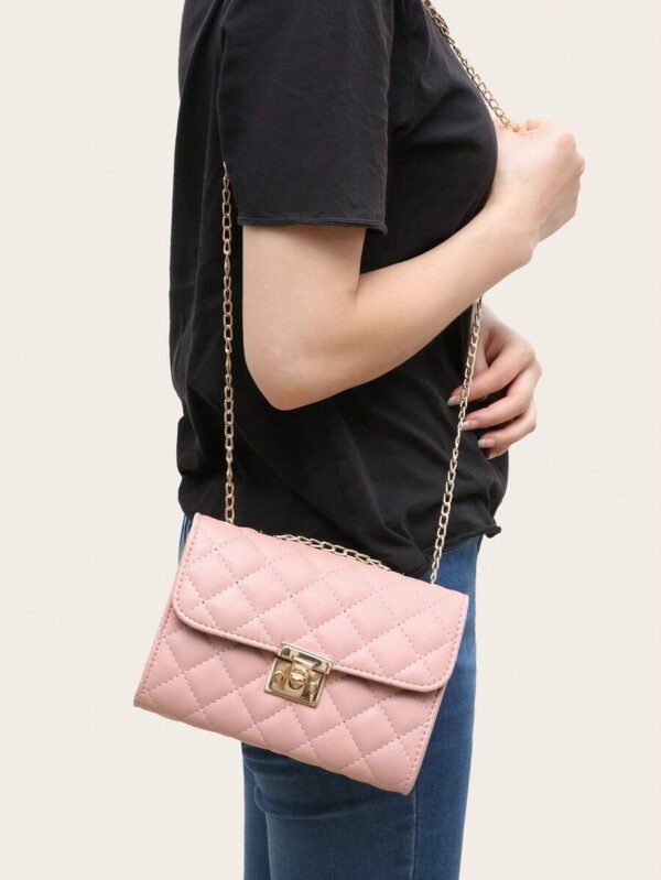 Dames Sac À Bandoulière Matelassé , À La Mode Pochette À Chaîne , Sac Porté Épaule , Sac Carré – Image 55
