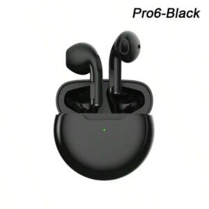 Pro 6 Écouteurs Bluetooth pour casque Bluetooth sans fil Écouteurs antibruit avec casque sans fil Casque sans fil avec microphone Fone Écouteurs Bluetooth Sport Casque d'écoute pour écouteurs