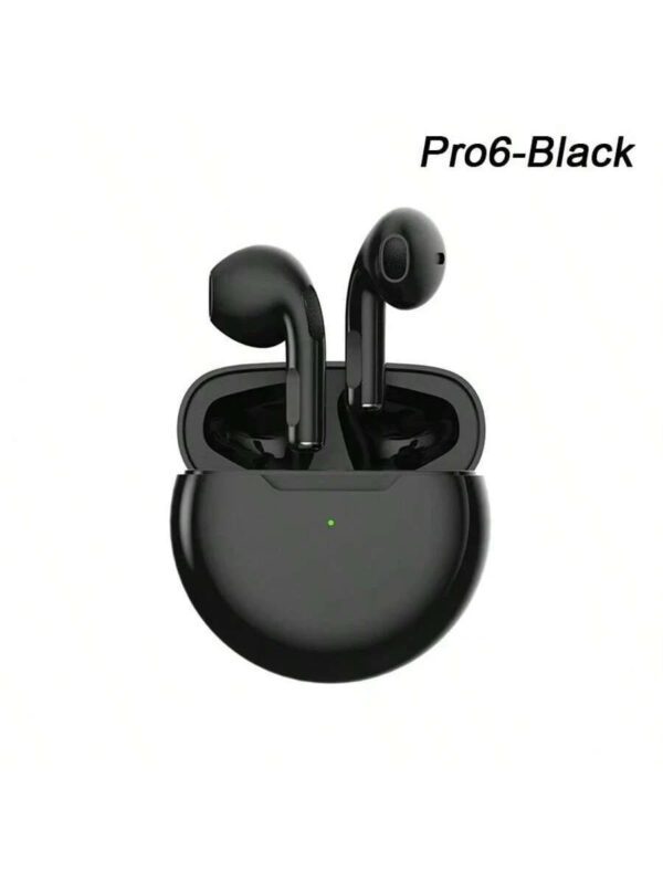 Pro 6 Écouteurs Bluetooth pour casque Bluetooth sans fil Écouteurs antibruit avec casque sans fil Casque sans fil avec microphone Fone Écouteurs Bluetooth Sport Casque d'écoute pour écouteurs – Image 8