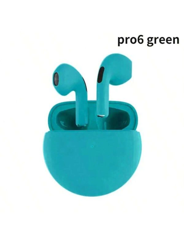 Pro 6 Écouteurs Bluetooth pour casque Bluetooth sans fil Écouteurs antibruit avec casque sans fil Casque sans fil avec microphone Fone Écouteurs Bluetooth Sport Casque d'écoute pour écouteurs – Image 11