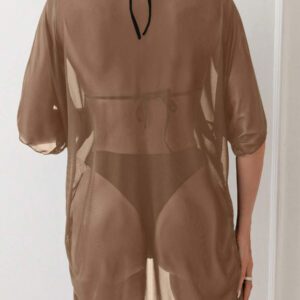 Swim Basics Kimono simple pour femmes couleur unie pour couvrir, pour un usage quotidien