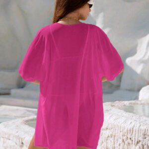 Swim Basics Kimono simple pour femmes couleur unie pour couvrir, pour un usage quotidien