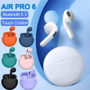 NOUVEAU Air Pro 6 Écouteurs sans fil TWS avec micro Fone Écouteurs Bluetooth Sport Course Casque pour tous les smartphones Pro6 Écouteurs Pods Capacité de batterie 160 mAh