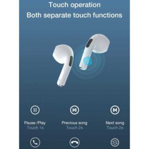 Lenovo 1 pièce Écouteurs Bluetooth sans fil HT38 Écouteurs de sport avec son HD basse, résistant à la transpiration, léger et confortable. Idée de cadeau pour femmes et hommes. Cadeau de vacances Noir Blanc