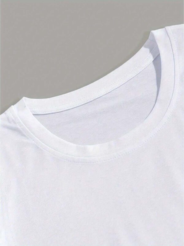 Manfinity Dauomo T-shirt graphique pour Hommes, Club de course de Monaco pour Aventure en Plein Air, Manches Courtes Casual Col Rond, Imprimé Circuit de Monaco, Mélange de Polyester Blanc, Adapté pour le Portage en Extérieur – Image 4