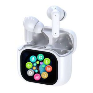 HITOZON Écouteurs sans fil HITOZON avec boîtier de charge à écran tactile, écouteurs stéréo avec microphone intégré, casque intra-auriculaire avec réduction de bruit pour smartphones, ordinateurs, ordinateurs portables, sport