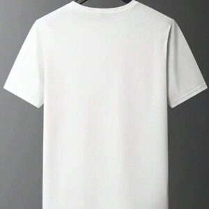 Manfinity Dauomo T-shirt graphique pour Hommes, Club de course de Monaco pour Aventure en Plein Air, Manches Courtes Casual Col Rond, Imprimé Circuit de Monaco, Mélange de Polyester Blanc, Adapté pour le Portage en Extérieur