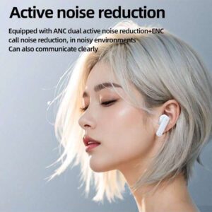 HITOZON Écouteurs sans fil HITOZON avec boîtier de charge à écran tactile, écouteurs stéréo avec microphone intégré, casque intra-auriculaire avec réduction de bruit pour smartphones, ordinateurs, ordinateurs portables, sport