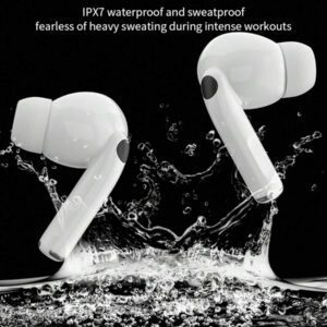 HITOZON Écouteurs sans fil HITOZON avec boîtier de charge à écran tactile, écouteurs stéréo avec microphone intégré, casque intra-auriculaire avec réduction de bruit pour smartphones, ordinateurs, ordinateurs portables, sport