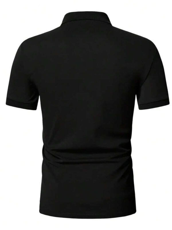 Polo à demi-zip à manches courtes d'été pour hommes, convient pour le plein air, les vacances et les tenues décontractées – Image 3
