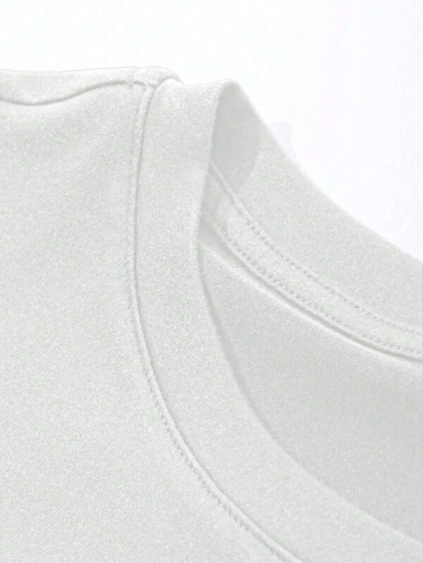 DAZY T-shirt de sport et de yoga à col rond basique et décontracté pour femmes, noir, pour l'été – Image 23