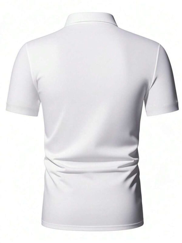 Polo à demi-zip à manches courtes d'été pour hommes, convient pour le plein air, les vacances et les tenues décontractées – Image 8