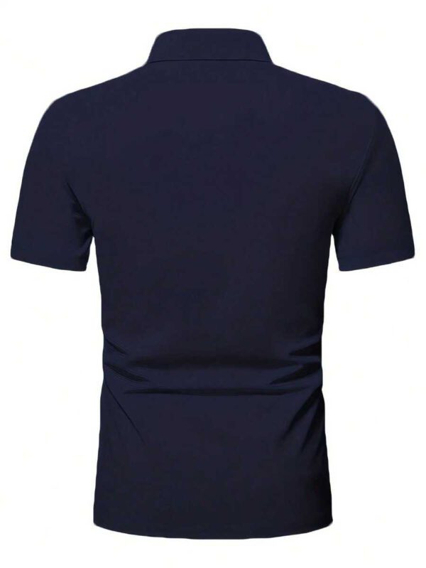 Polo à demi-zip à manches courtes d'été pour hommes, convient pour le plein air, les vacances et les tenues décontractées – Image 13