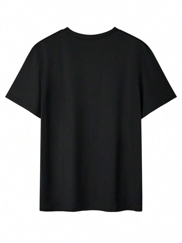 T-shirt à manches courtes col rond avec imprimé cœur simple pour homme – Image 15