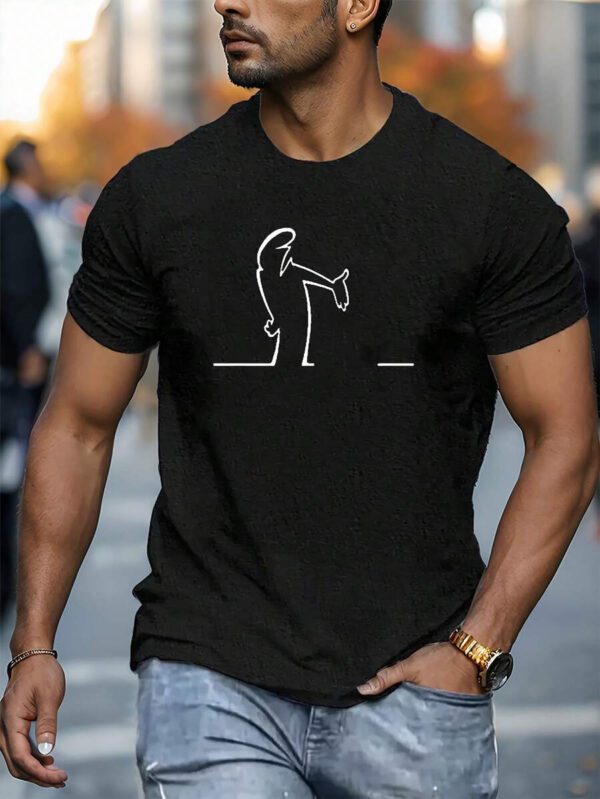 T-shirt imprimé "Goodness", t-shirt décontracté à manches courtes pour homme pour l'été – Image 7