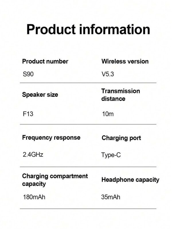 Écouteurs sans fil véritables - compatibles avec Apple et Android, microphone intégré, écouteurs résistants à la transpiration, jusqu'à 24 heures d'autonomie - blanc, écouteurs  sans fil, airbuds, pour étui airpuds – Image 11