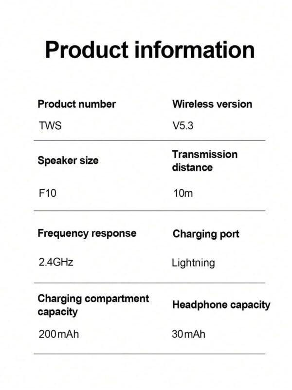 Écouteurs sans fil véritables - compatibles avec Apple et Android, microphone intégré, écouteurs résistants à la transpiration, jusqu'à 24 heures d'autonomie - blanc, écouteurs  sans fil, airbuds, pour étui airpuds – Image 19