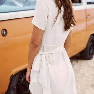 Swim Vcay Kimono Unicolore À Nœud